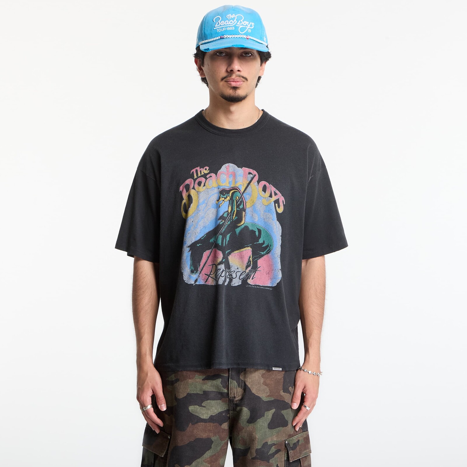 Tričko Represent Beach Boys Endless Summer T-Shirt UNISEX Stained Black M