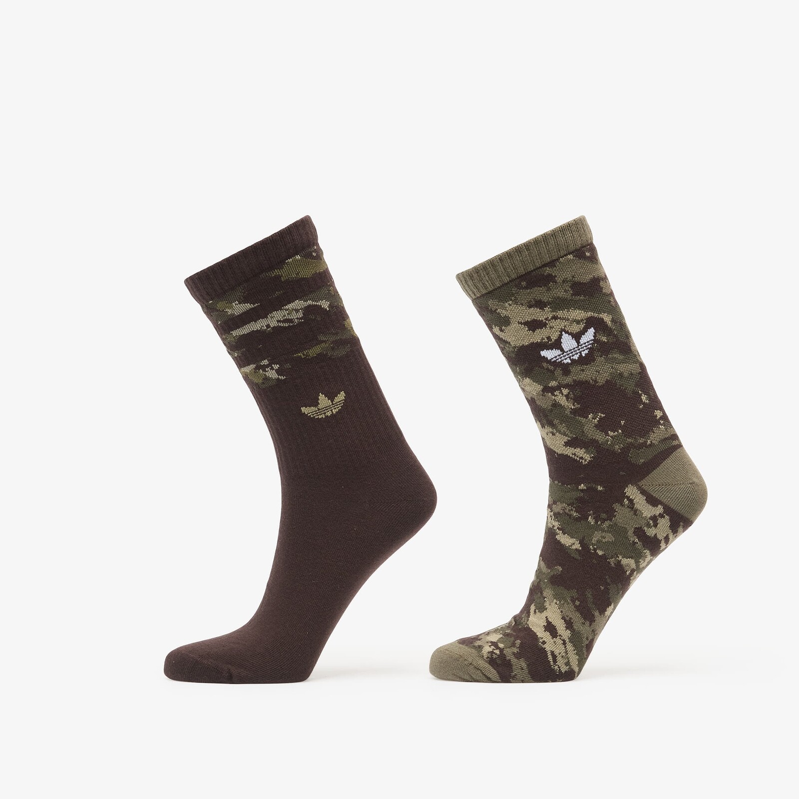 Ponožky adidas Camo Crew Sock 2-Pack Olive Strata/ Aurora Coffee L