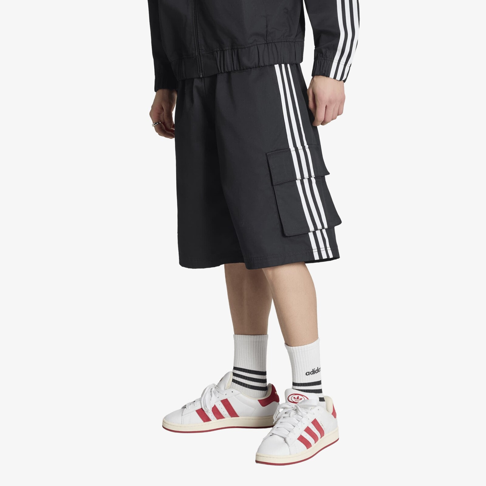 Šortky adidas Adicolor Cotton Twill Cargo Shorts Black XXL