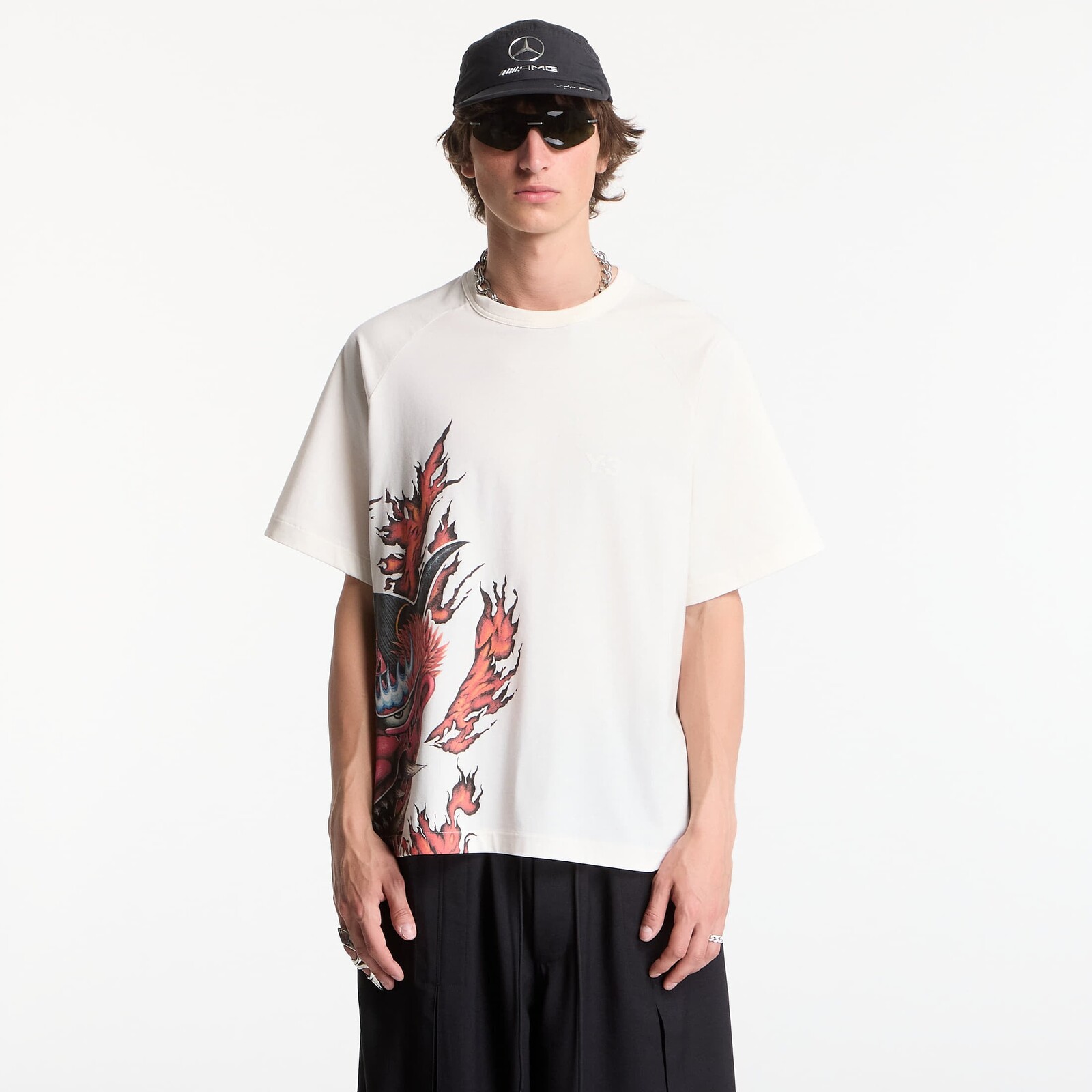 Tričko Y-3 Graphic Short Sleeve T-Shirt Chalk White L
