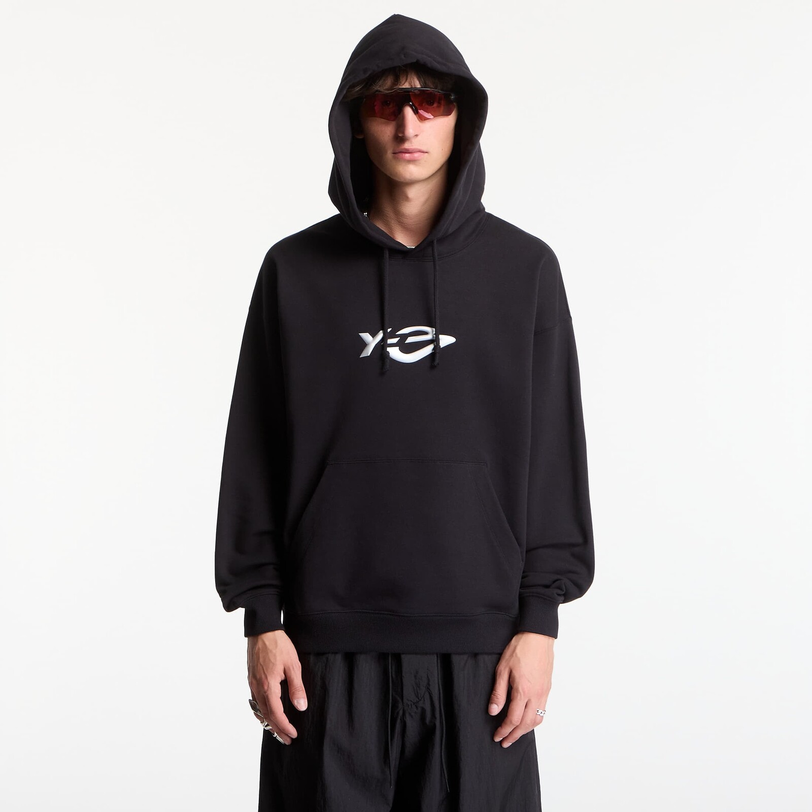 Mikina Y-3 French Terry Liquid Logo Hoodie UNISEX Black XL
