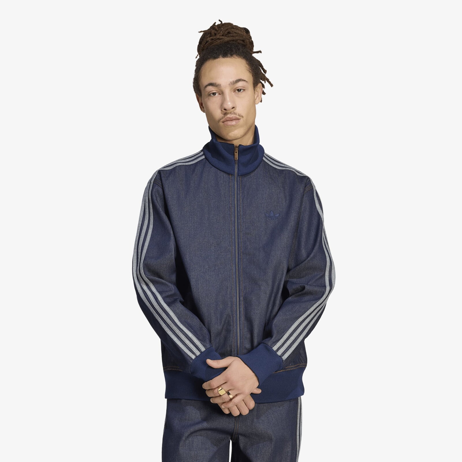 Bunda adidas Firebird Adicolor Raw Denim Track Top Jacket Indigo Denim XL