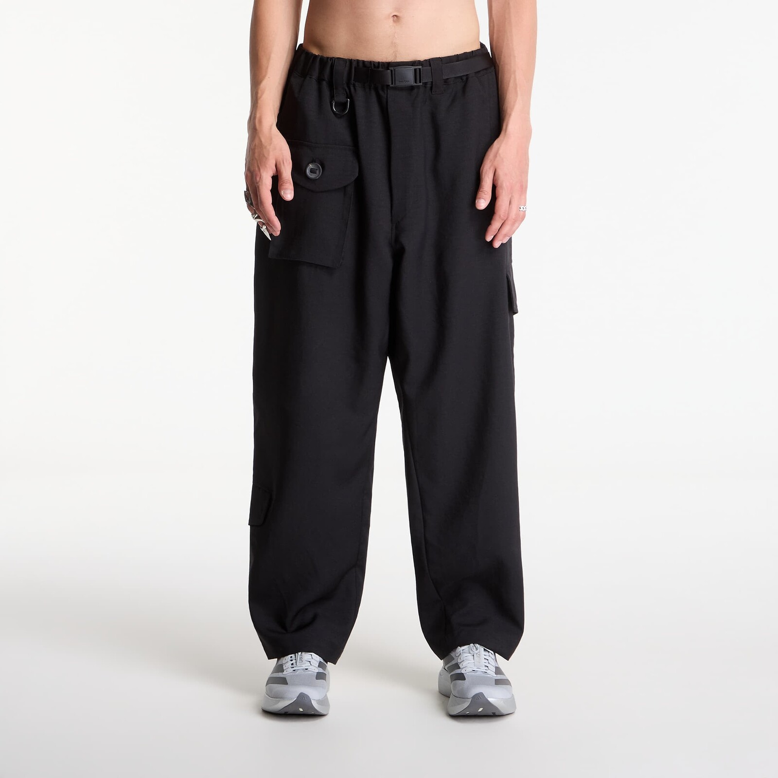 Kalhoty Y-3 Sport Uniform Tapered Trousers Black M