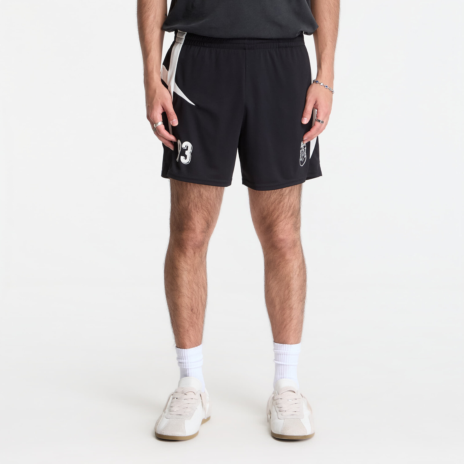 Šortky REPRESENT Star Football Panelled Shorts Jet Black XL