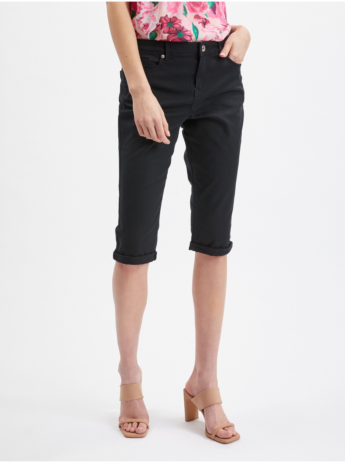 Orsay Black Three-Quarter Jeans - Women