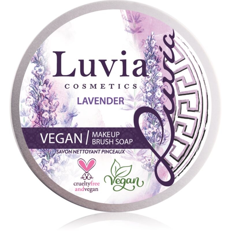 Luvia Cosmetics Lavender Brush Soap čistiace mydlo pre kozmetické štetce 100 g