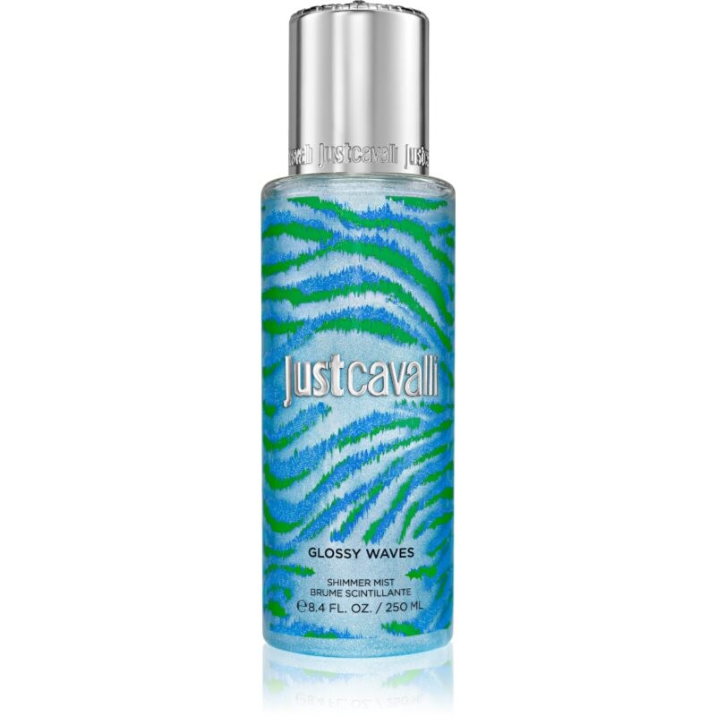 Roberto Cavalli Just Cavalli Glossy Waves rozjasňujúca hmla na telo pre ženy 250 ml