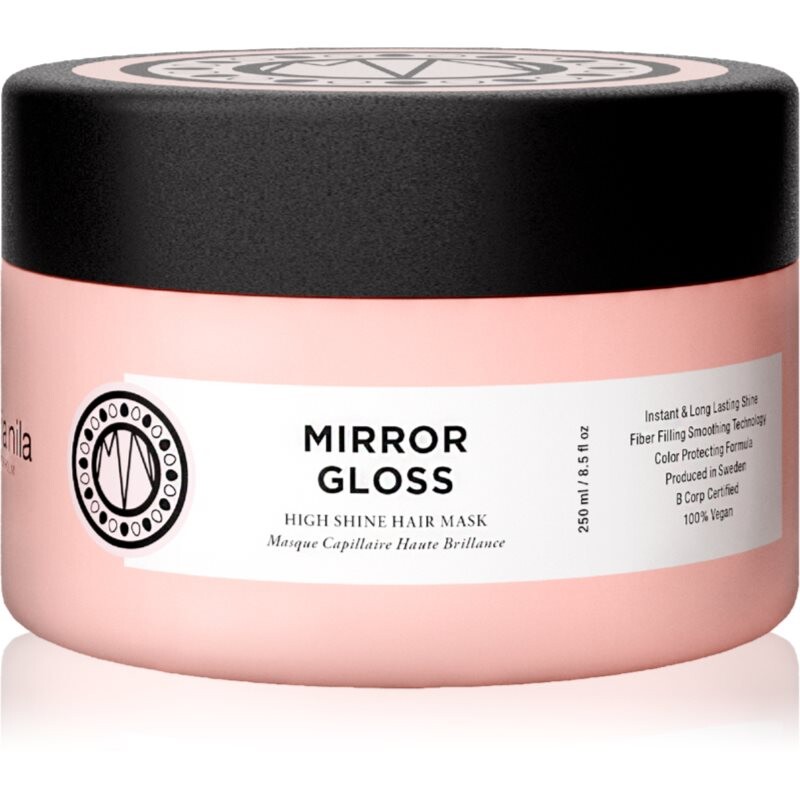 Maria Nila Mirror Gloss Mask hĺbkovo vyživujúca maska na lesk a hebkosť vlasov 250 ml