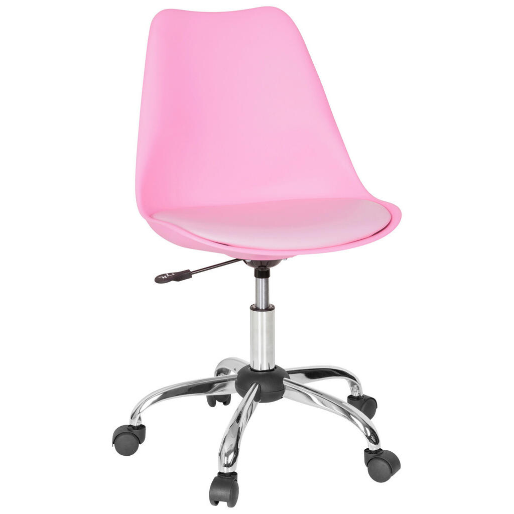 MID.YOU OTOČNÁ STOLIČKA, vzhľad kože, pink