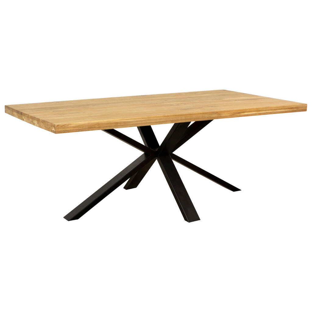 P & B JEDÁLENSKÝ STÔL, dub, čierna, farba duba, 220/100/77 cm