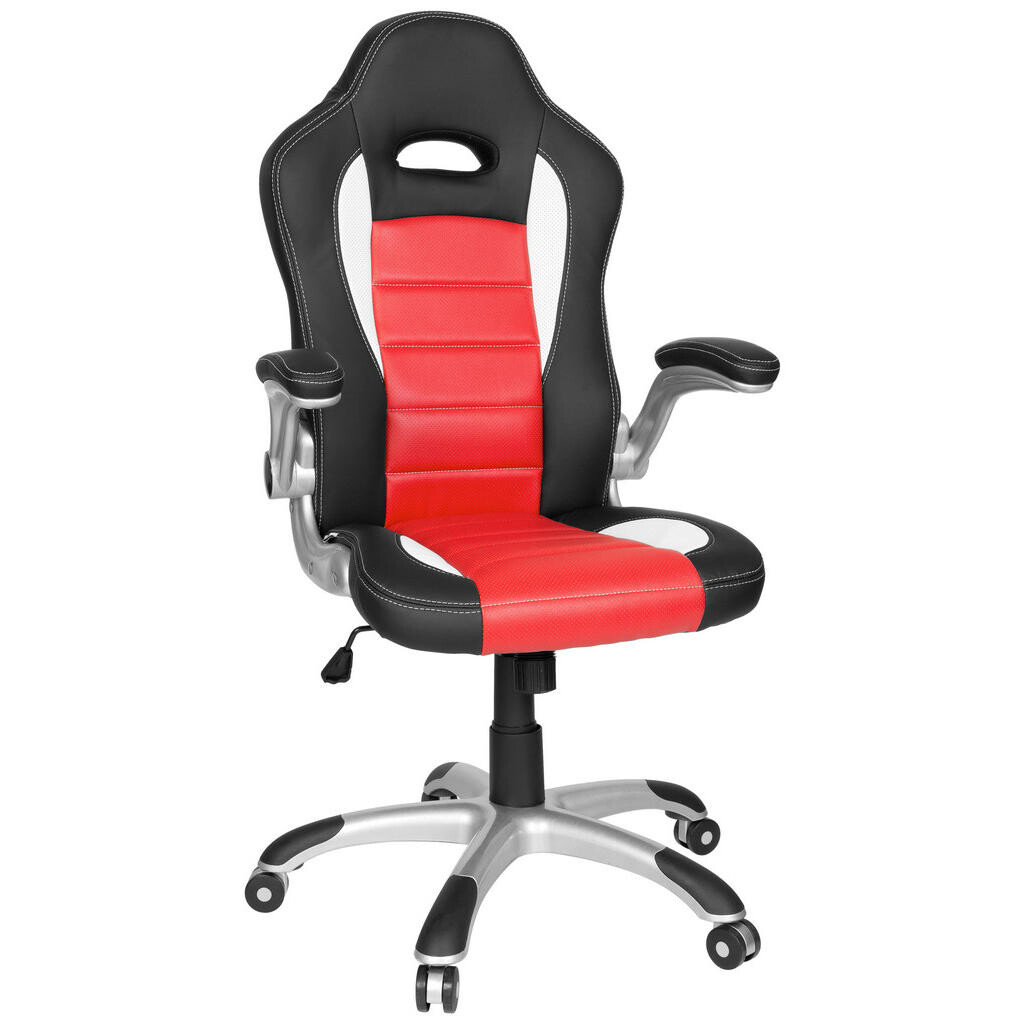 MID.YOU HERNÁ STOLIČKA, vzhľad kože, červená, čierna, biela