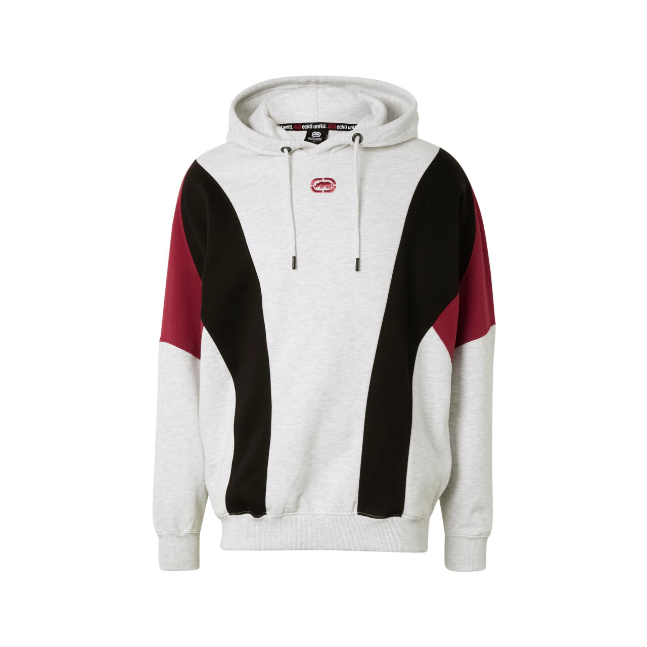 Mikina s kapucňou Ecko Unltd. Hoodie Pro - biela-čierna, S