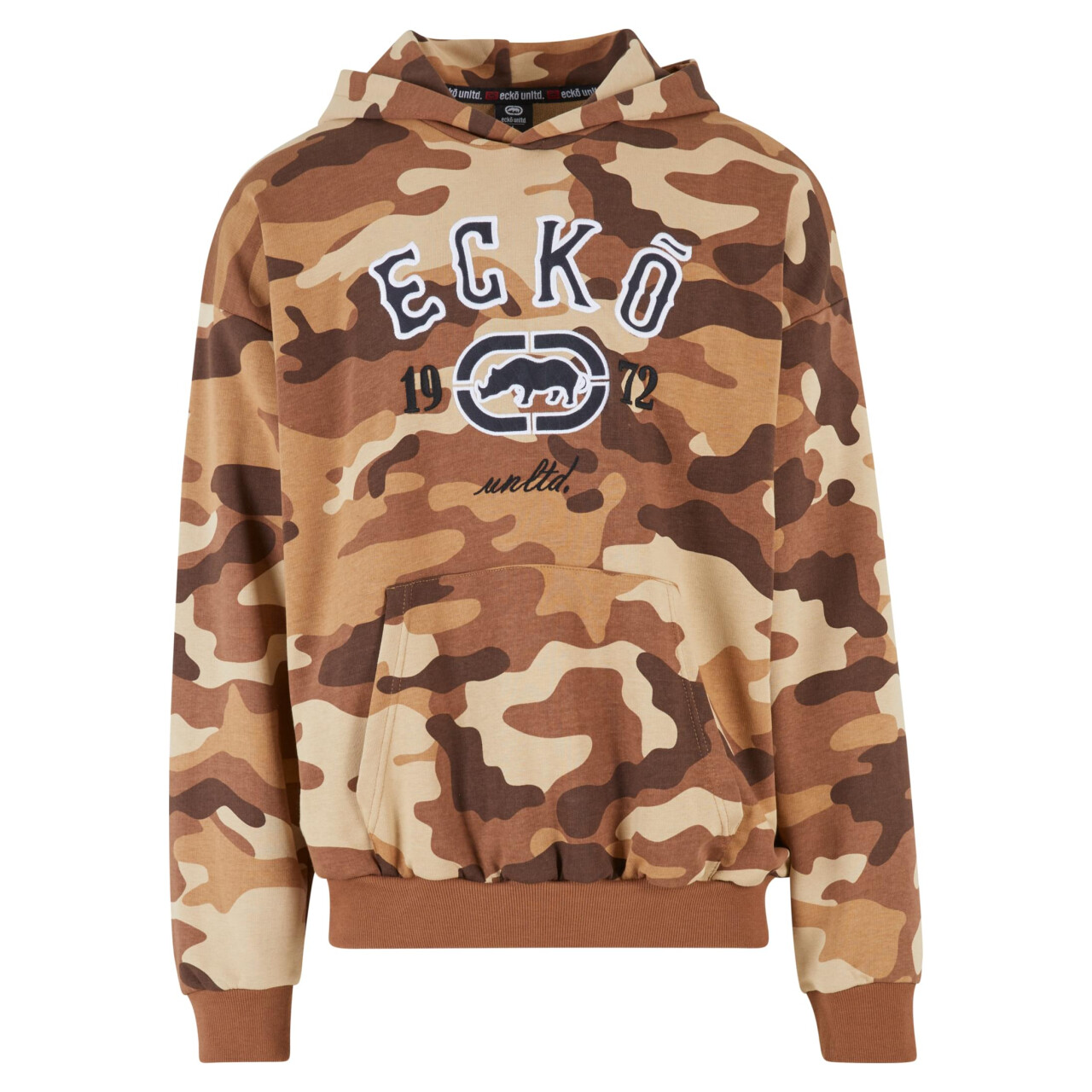 Mikina s kapucňou Ecko Unltd. Hoody - browncamo, S