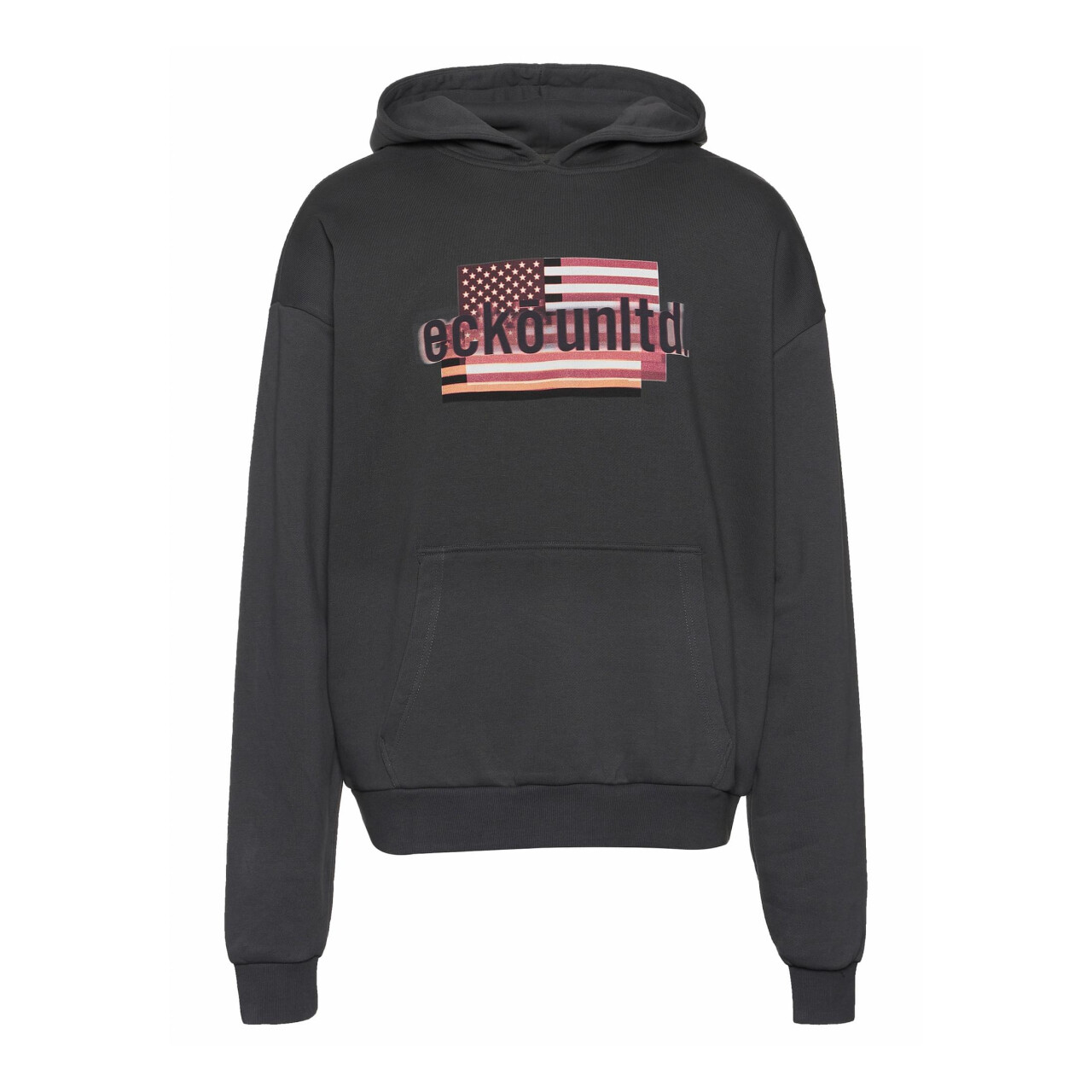 Mikina s kapucňou Ecko Unltd. Flag - tmavo sivá, XL