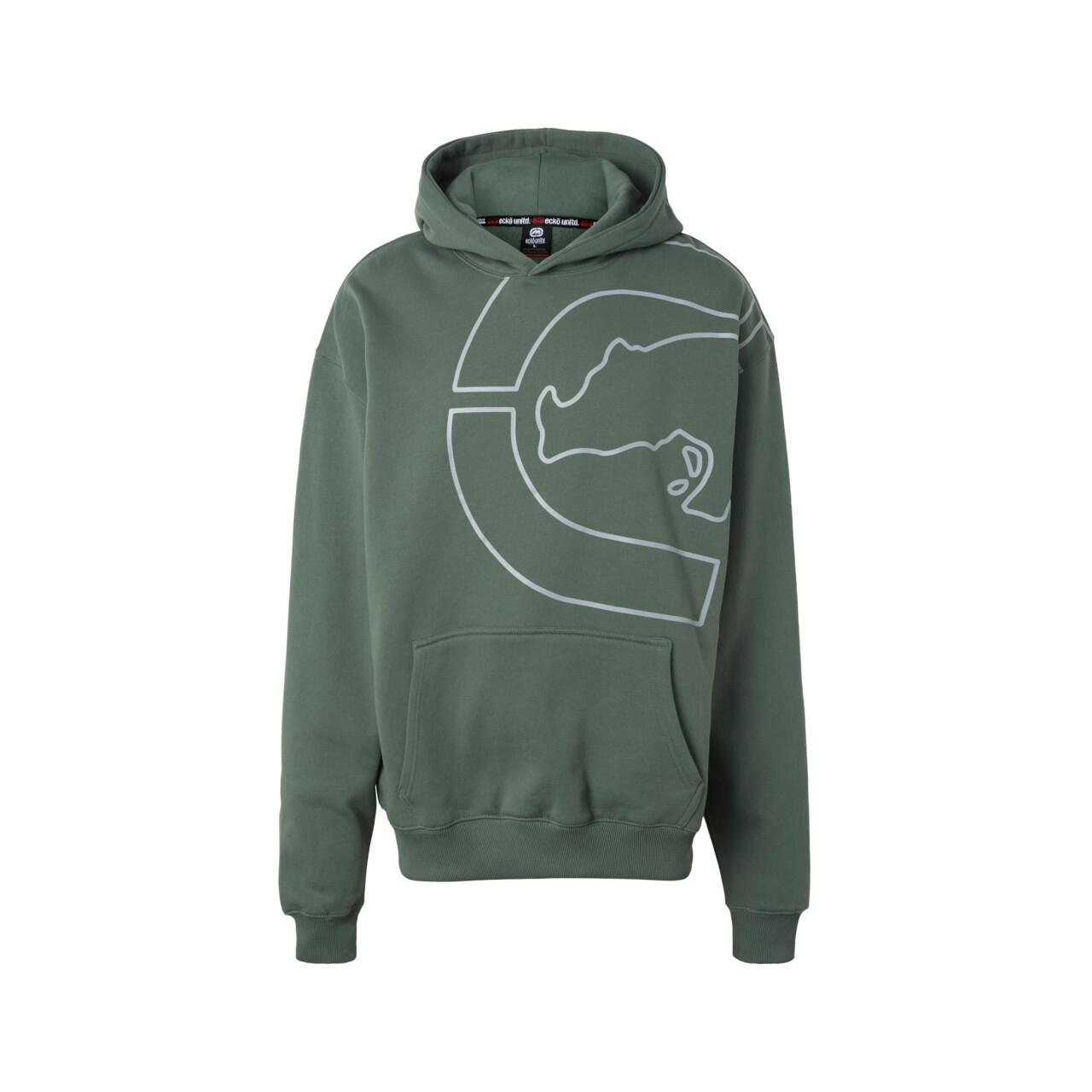 Mikina s kapucňou Ecko Unltd. Big Logo - olivová, S