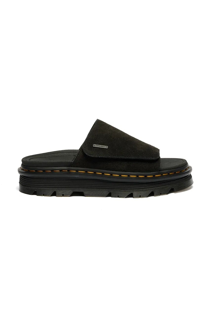 Dr. Martens šľapky na platforme semišové ZebZag Slide