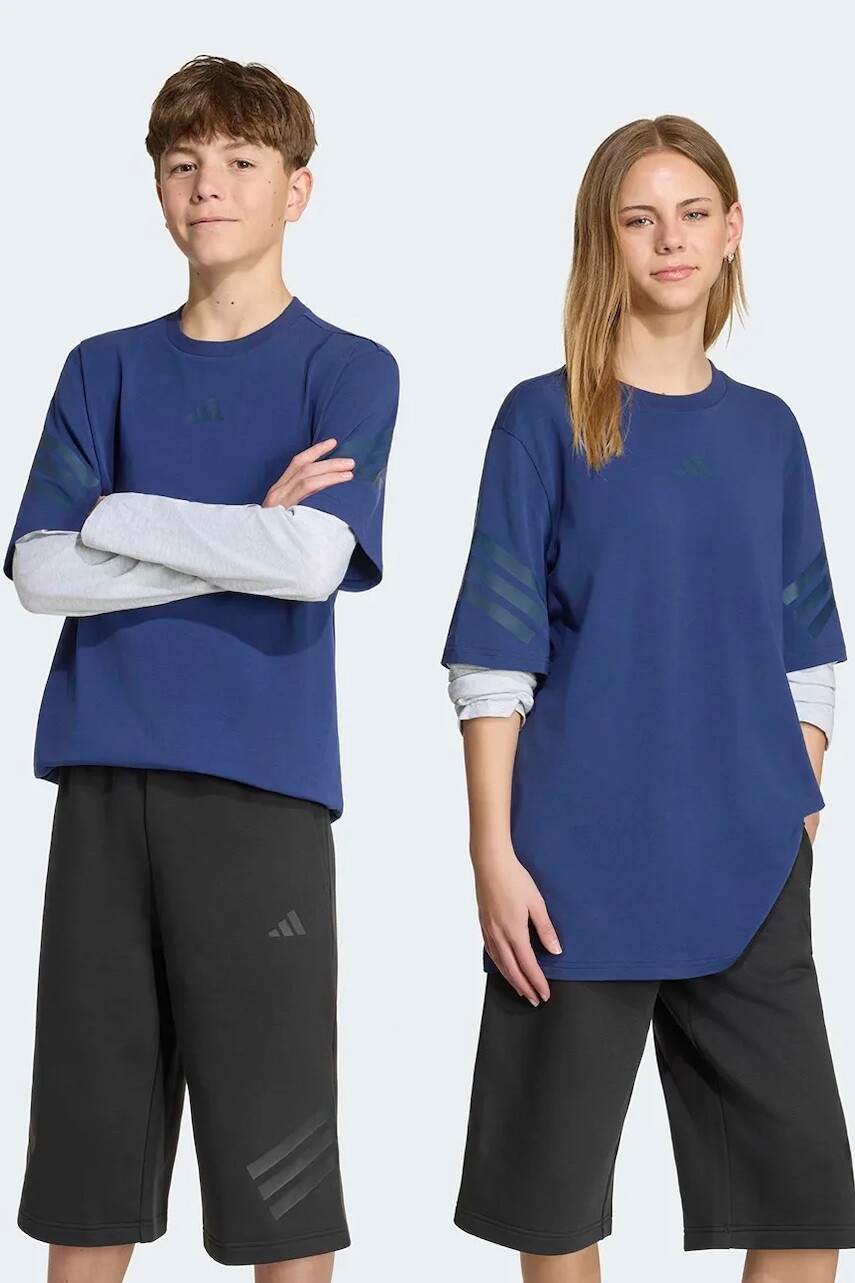 adidas tričko s dlhým rukávom detské bavlnené s elastanom