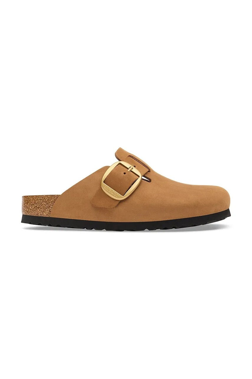 Birkenstock šľapky mules dámske nubukové Boston Big Buckle Nubuck Leather