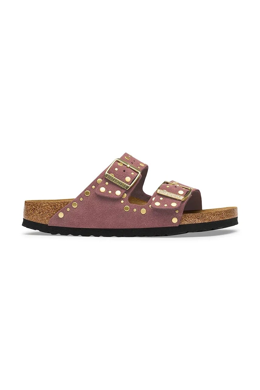 Birkenstock šľapky dámske semišové Arizona Rivets Suede Leather
