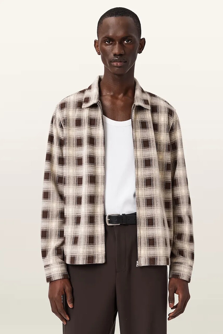 AllSaints košeľa pánska KRATER LS SHIRT