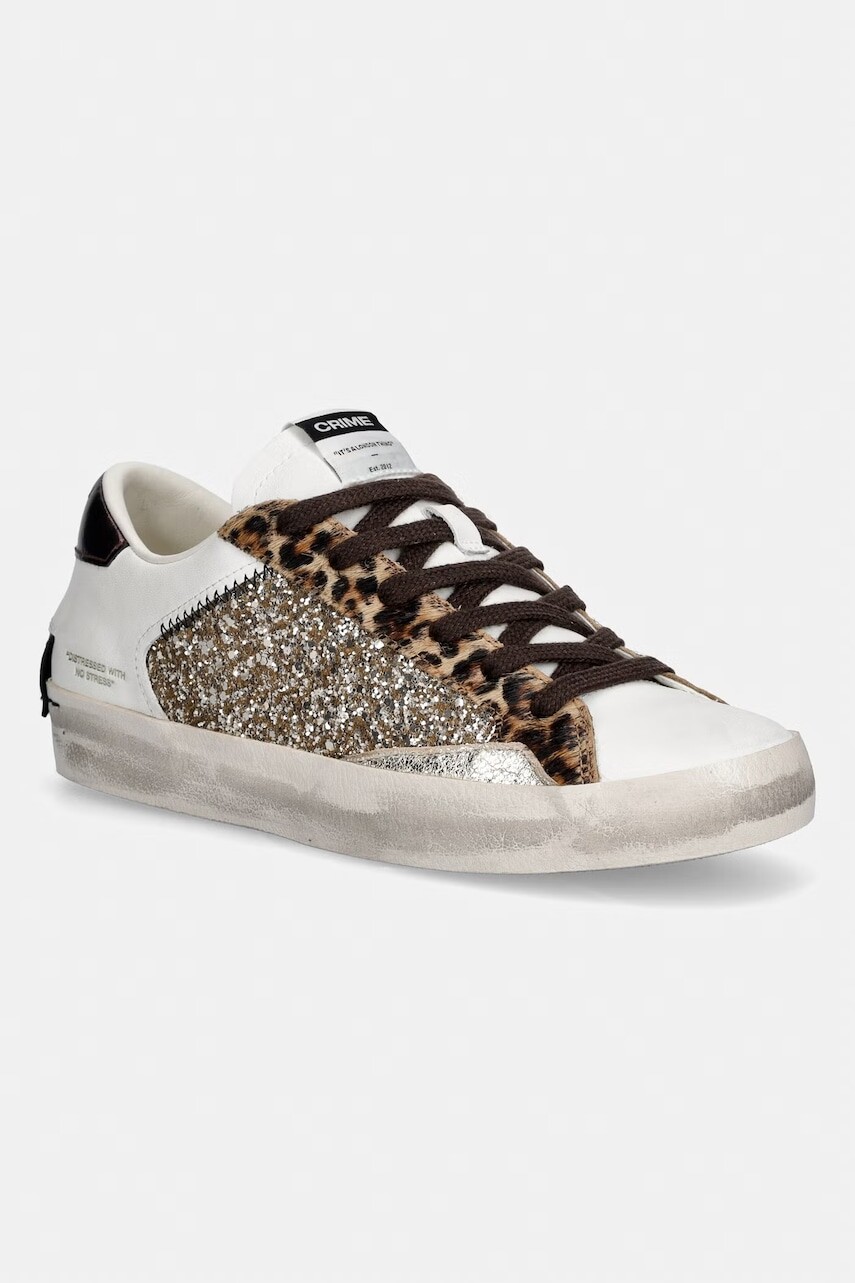 Crime London DISTRESSED sneakers kožené