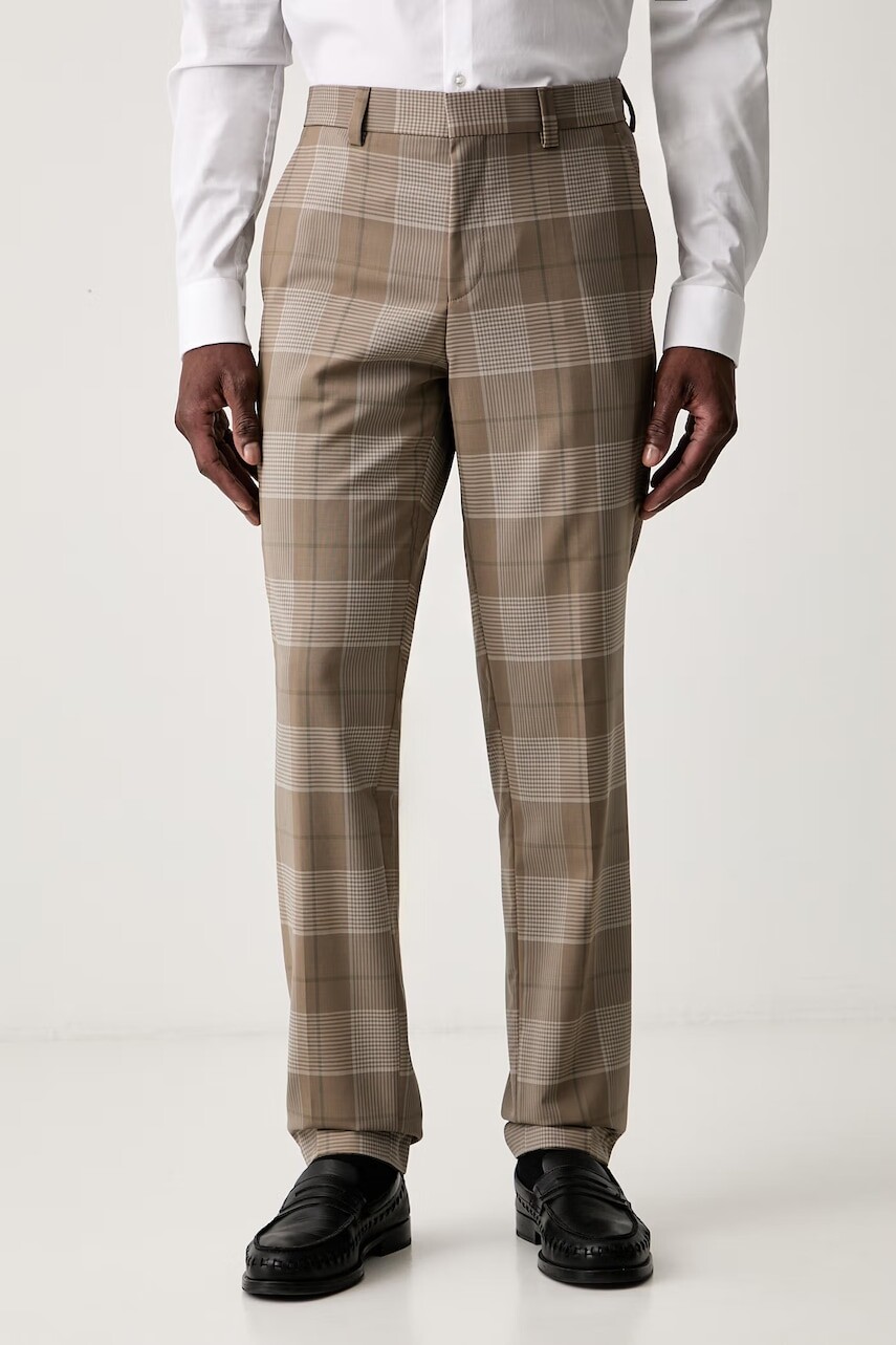 HUGO nohavice slim fit pánske vlnené Hogan263X