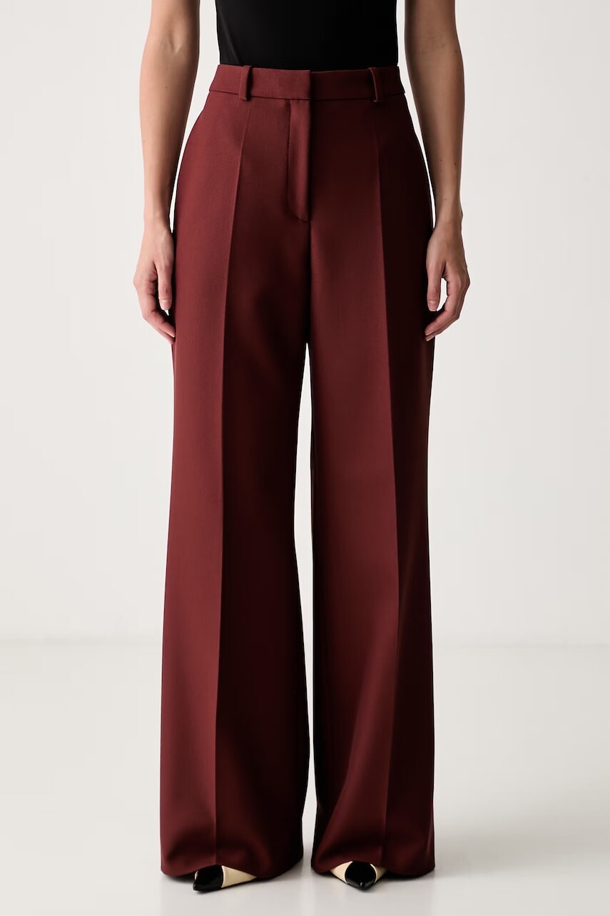 HUGO nohavice wide leg dámske Hasmina