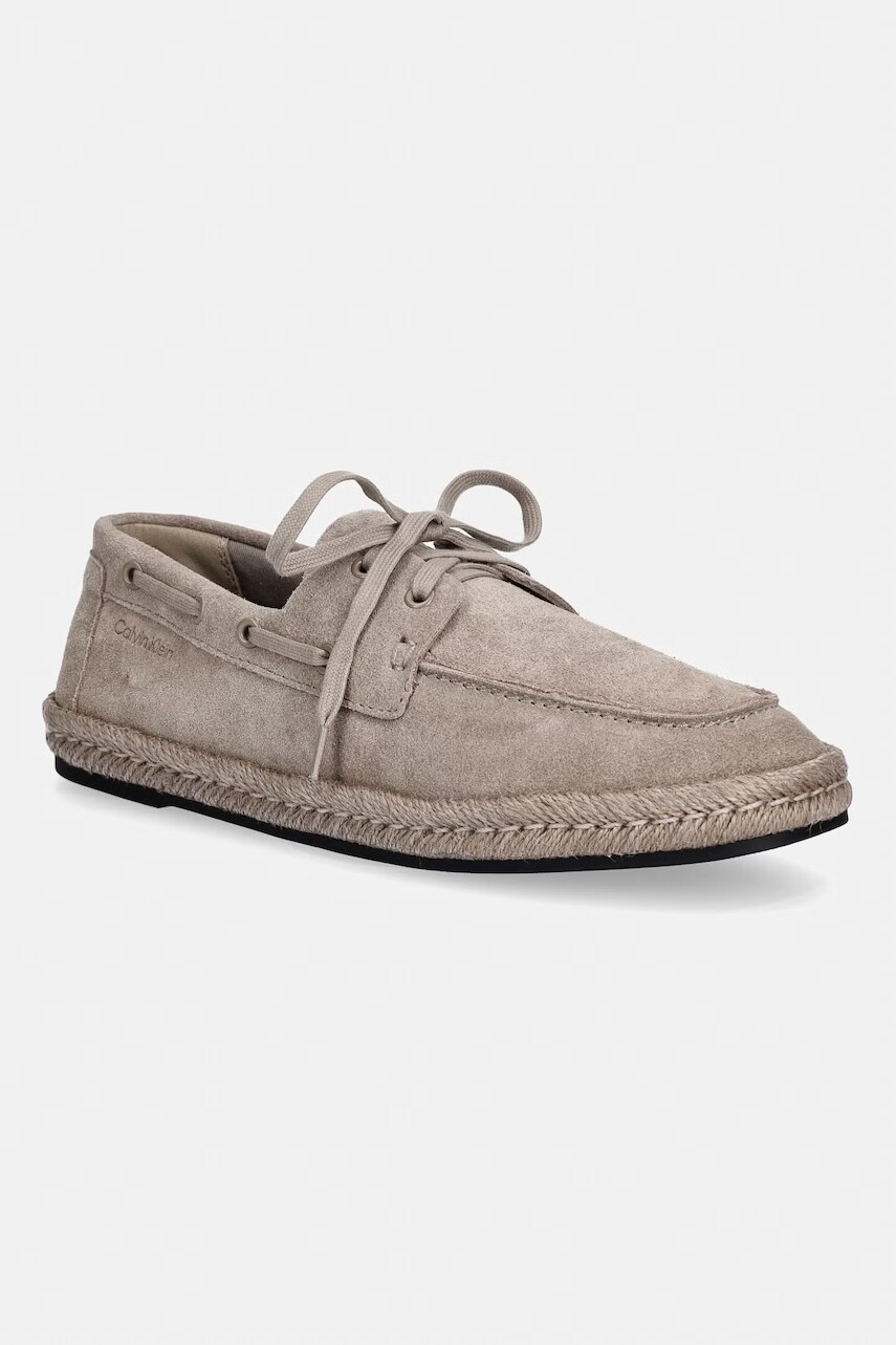 Calvin Klein espadrilky pánske semišové ESPADRILLE HYBRID BOAT SU
