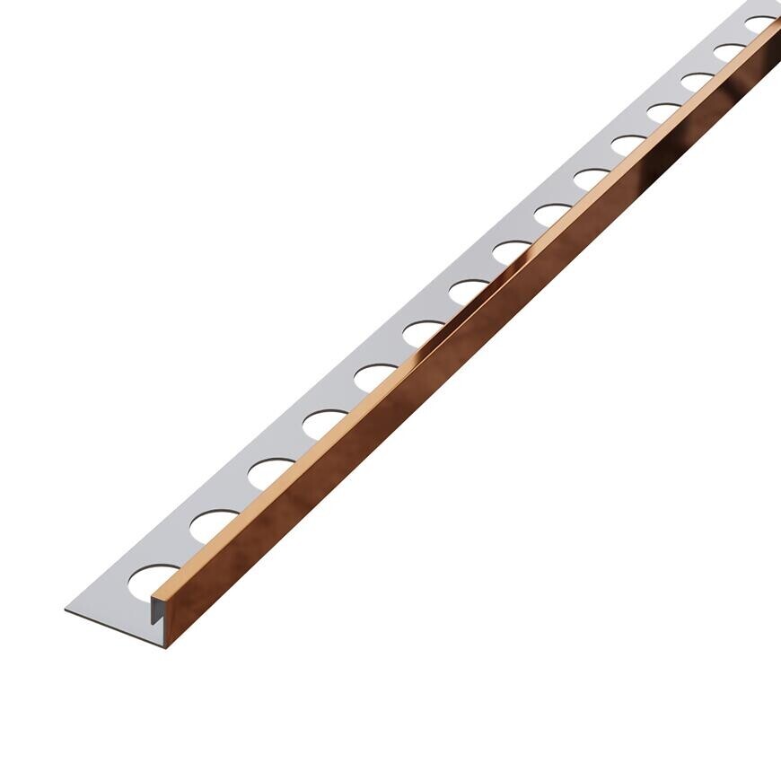 Rohový profil JS 10,5 mm x 270 cm medený lesk