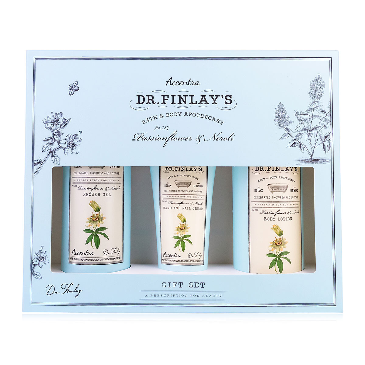 Accentra Darčeková sada kúpeľovej starostlivosti Passionflower & Neroli Dr. Finlay`s