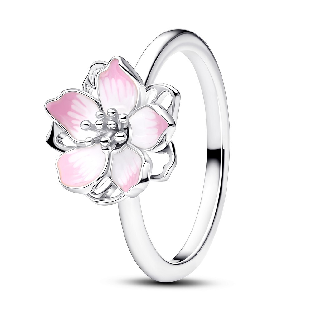 Pandora Prekrásny strieborný prsteň Čerešňový kvet 194371C01 52 mm
