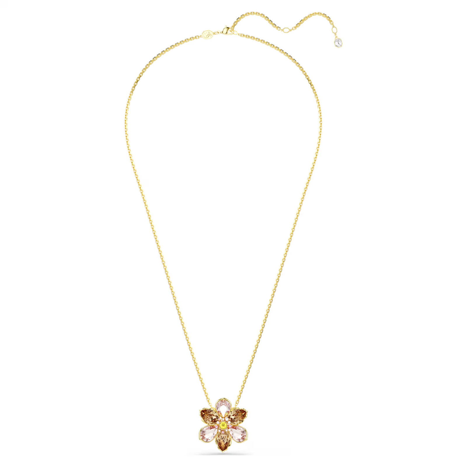 Swarovski Jedinečný set šperkov Kvetina Idyllia 5735227 (retiazka, brošňa)