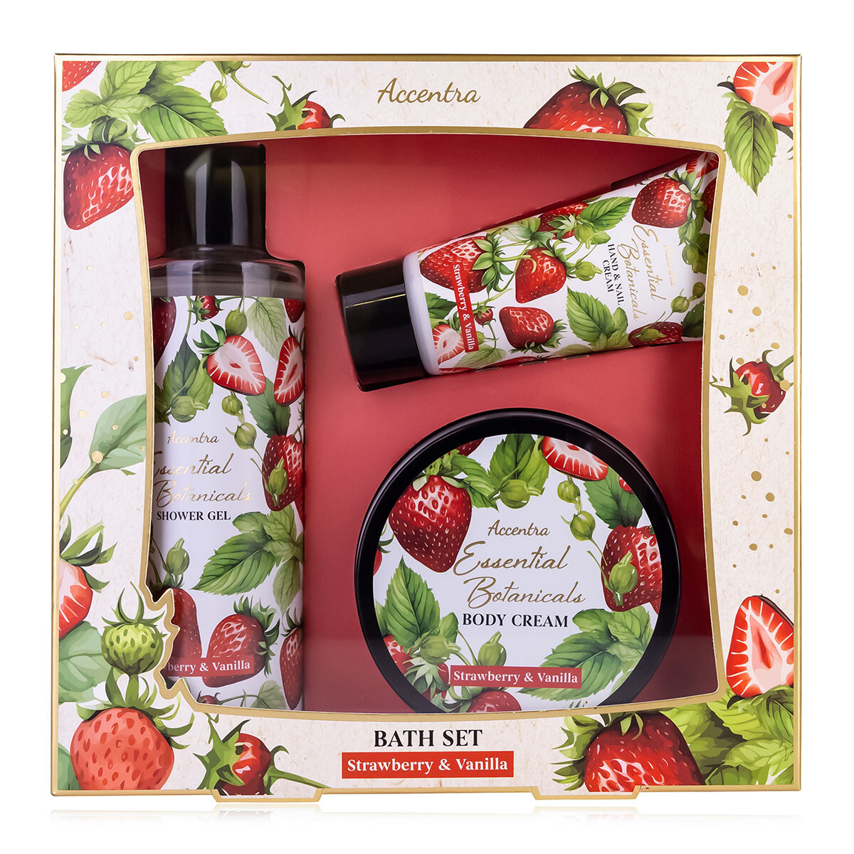 Accentra Darčeková sada Strawberry & Vanilla Essential Botanical