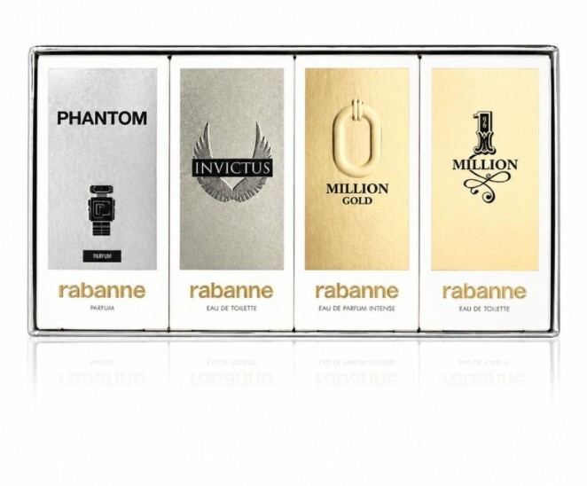 Rabanne Kolekcia miniatúr Rabanne pre mužov - Phantom - parfum 5 ml + Invictus - EDT 5 ml + Million Gold Intense - EDP 5 ml + 1 Million - EDT 5 ml
