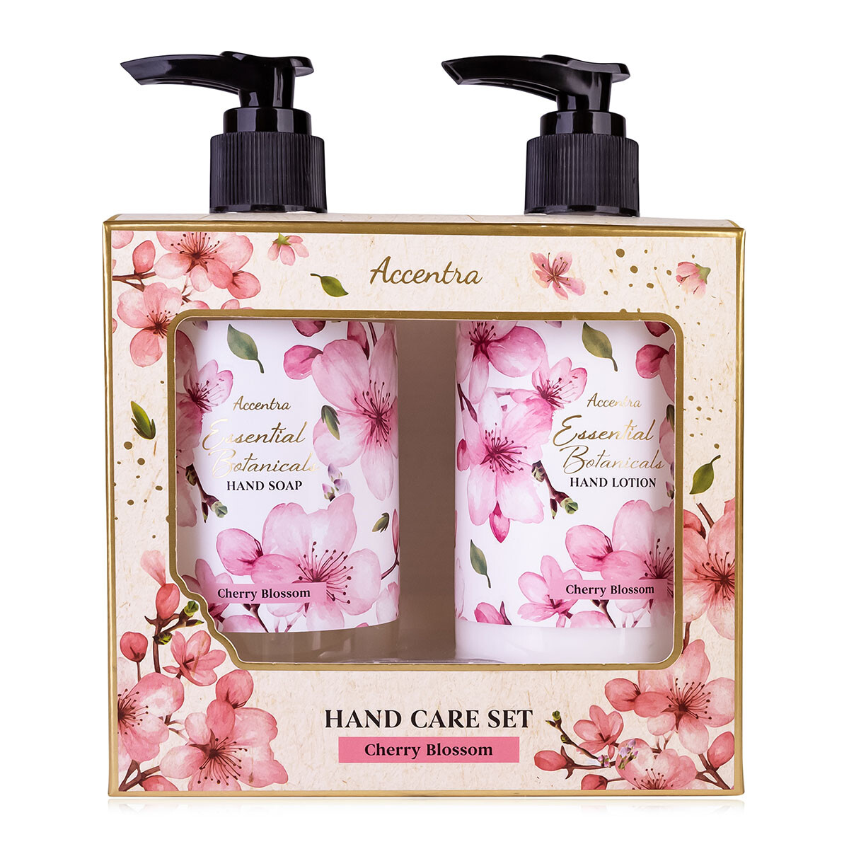 Accentra Darčeková sada starostlivosti o ruky s pumpičkou Cherry Blossom Essential Botanical