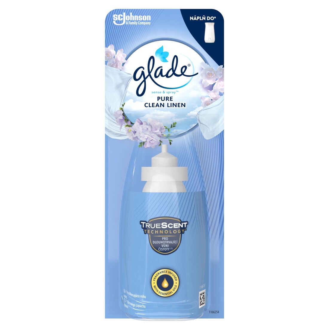 Glade Náplň do osviežovača vzduchu Sense & Spray Pure Clean Linen 18 ml