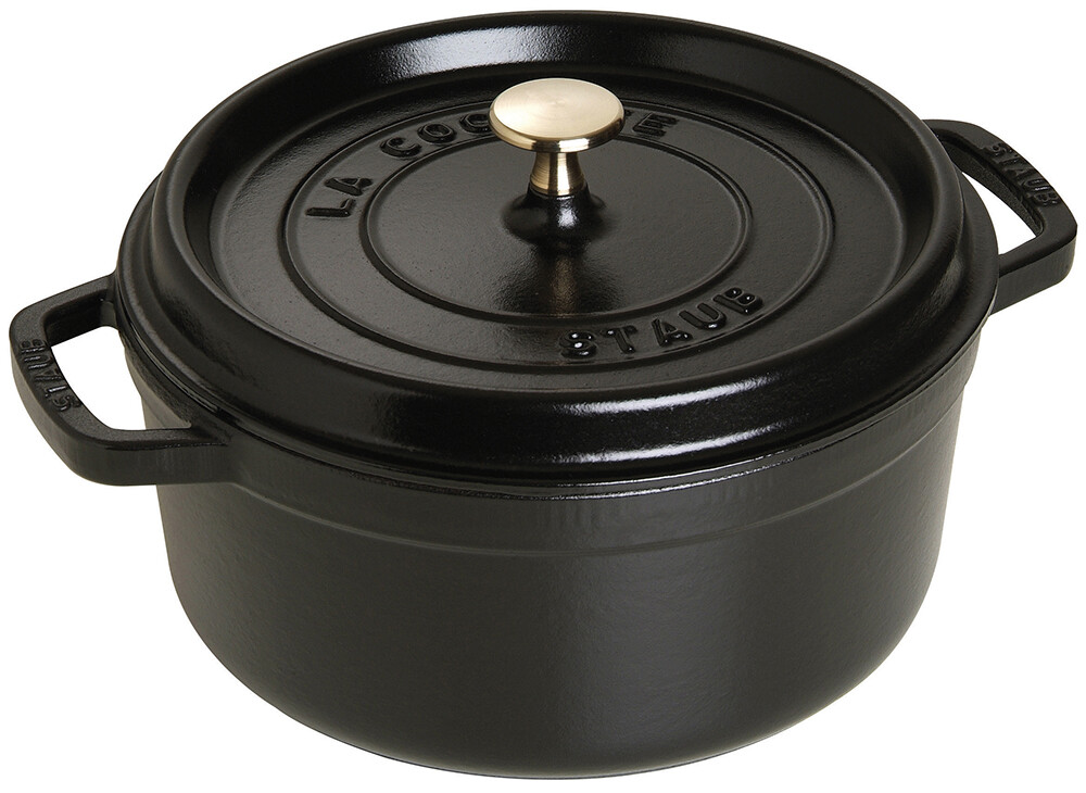 Okrúhly hrniec, čierna O 28 cm Staub