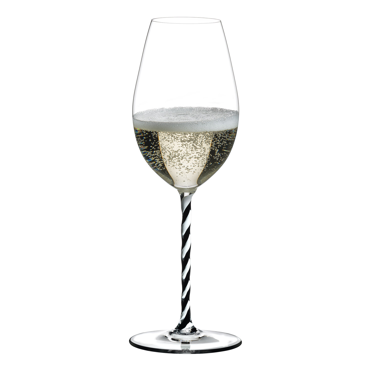 Pohár Champagne Wine Glass Black and White Twisted Fatto a Mano Riedel
