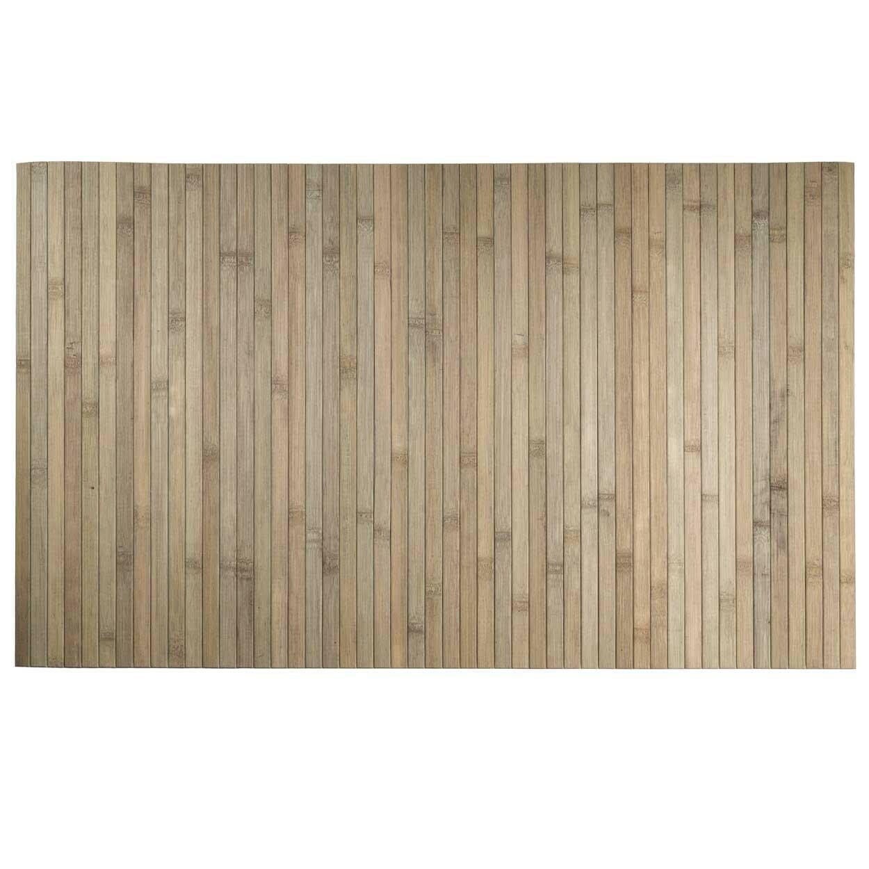 Bambusová koupelnová předložka Waka 80x50 cm hnědá