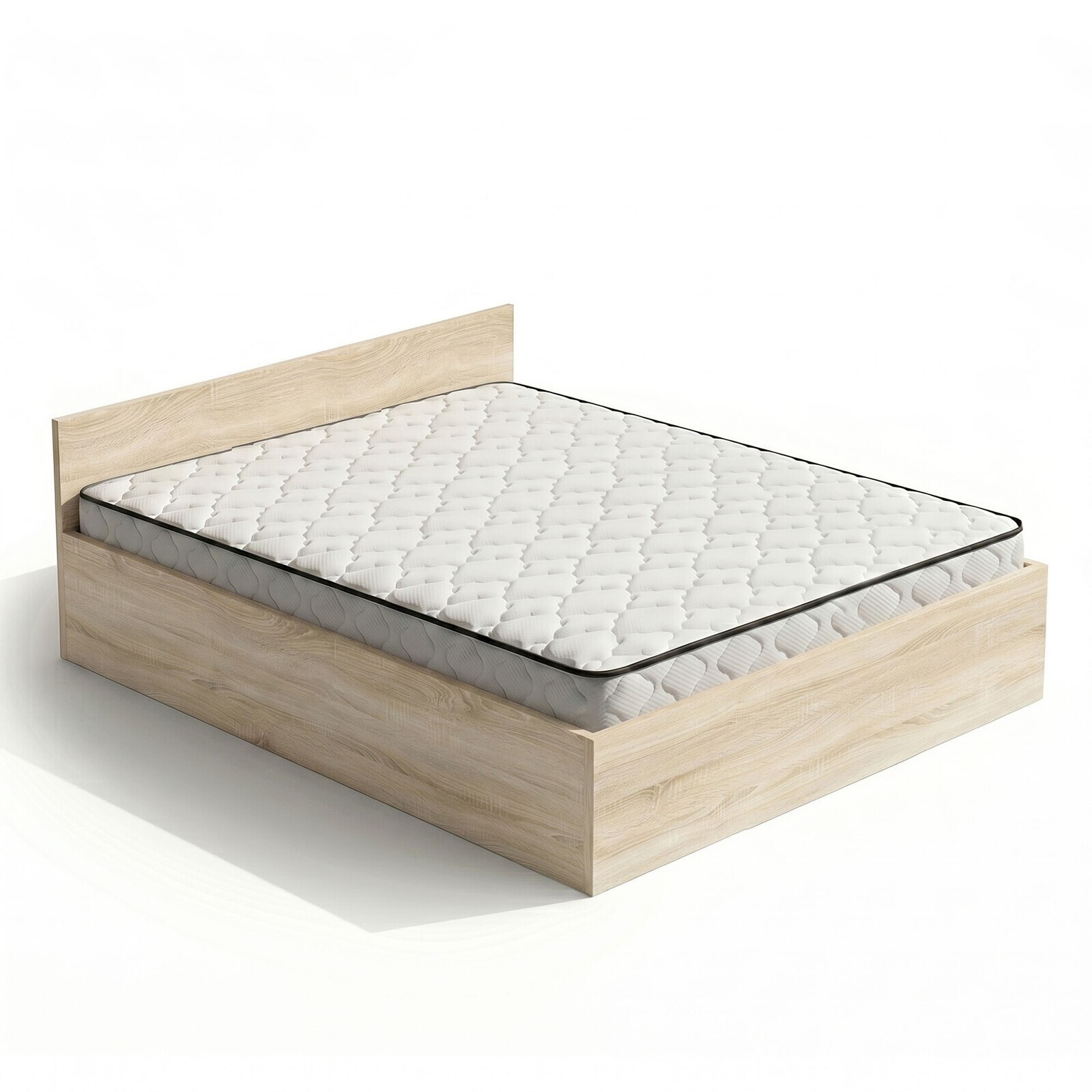Dvoulůžková postel Trento 160x200 se zvedacím roštem a matrací dub Sonoma