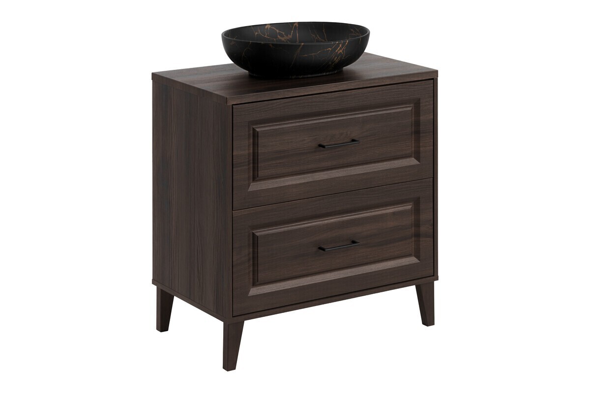 Koupelnová skříňka Dorothy Mona s deskou a umyvadlem 80 cm dub ristretto