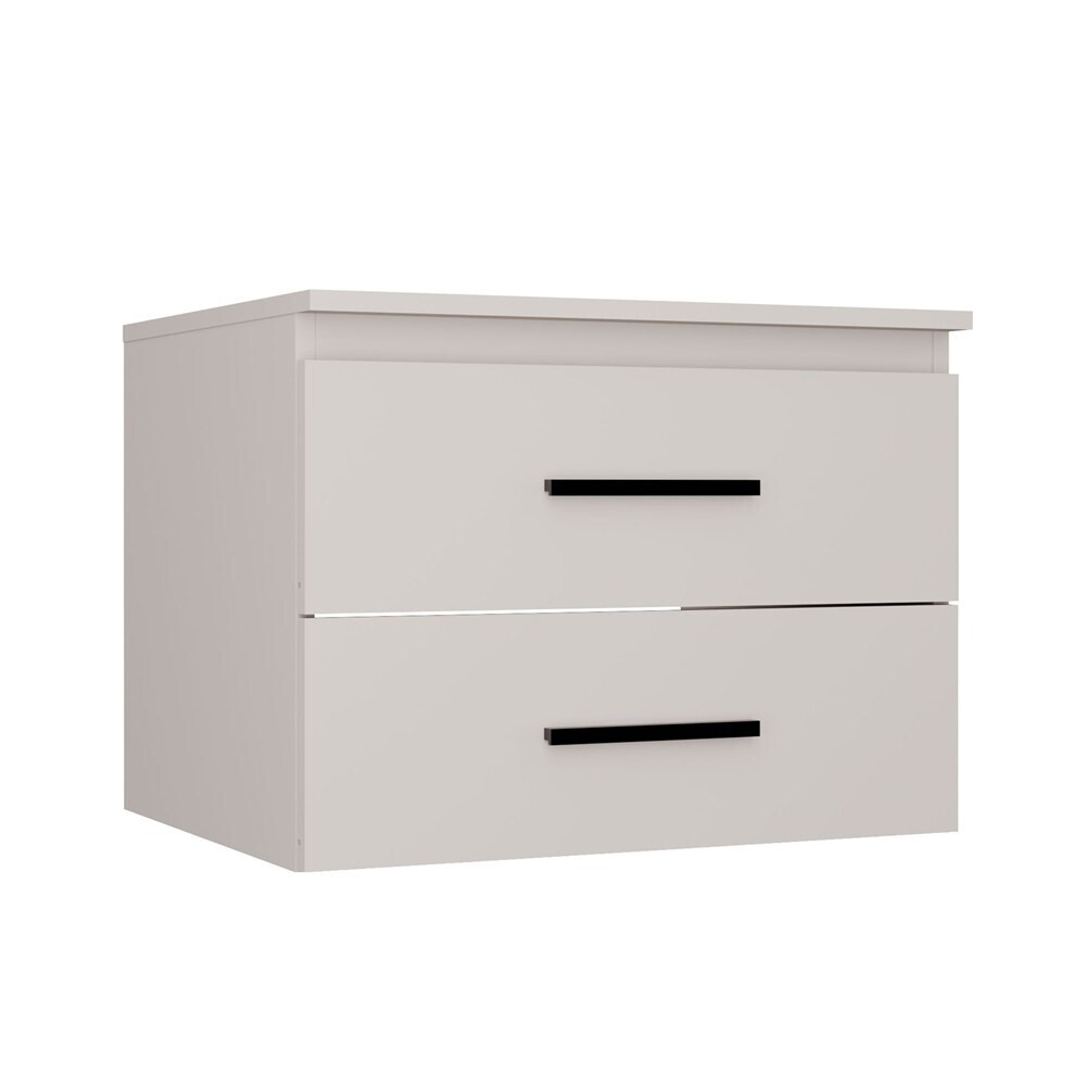 Závěsná skříňka pod umyvadlo s deskou NEL 2S 60 cm kašmírová