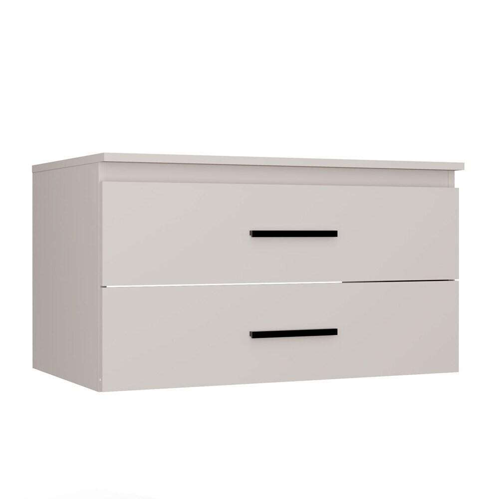 Závěsná skříňka pod umyvadlo s deskou NEL 2S 80 cm kašmírová