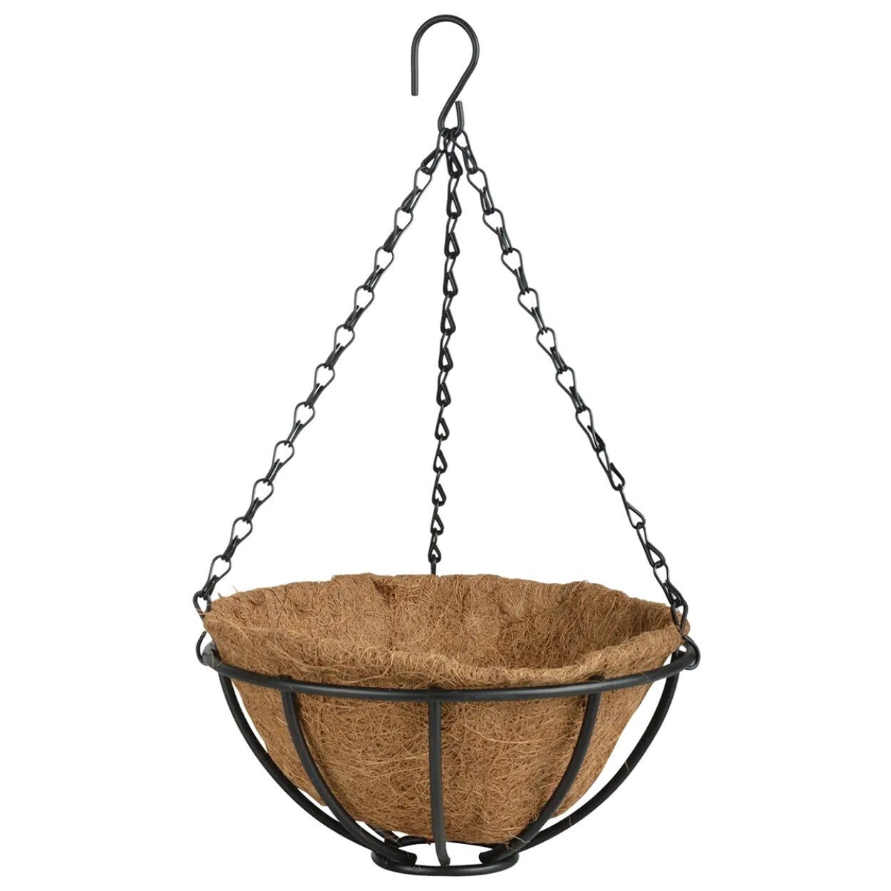 Závěsný květináč Loft 25 cm černý/hnědý