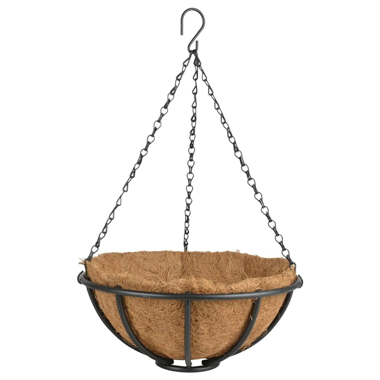 Závěsný květináč Loft 30 cm černý/hnědý