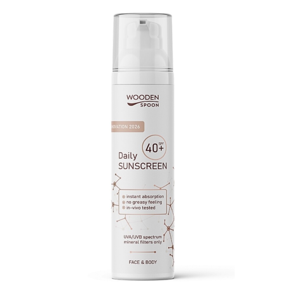 Minerálny opaľovací krém na tvár Light&Dry SPF40 Wooden Spoon 100ml