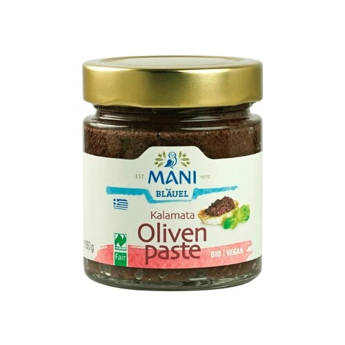 Pasta z olív Kalamata organická certifikovaná Naturland Fair MANI 180g
