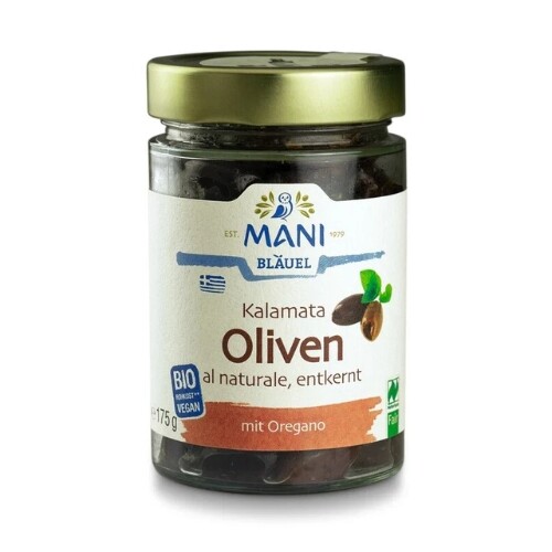 Olivy Kalamata al naturale bez kôstky organické MANI 175g