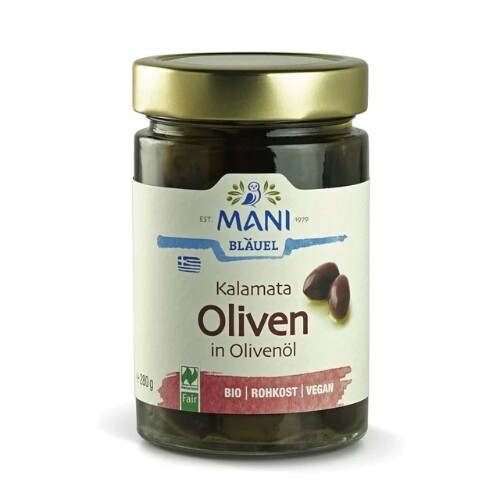Olivy Kalamata v olivovom oleji organické MANI 280g