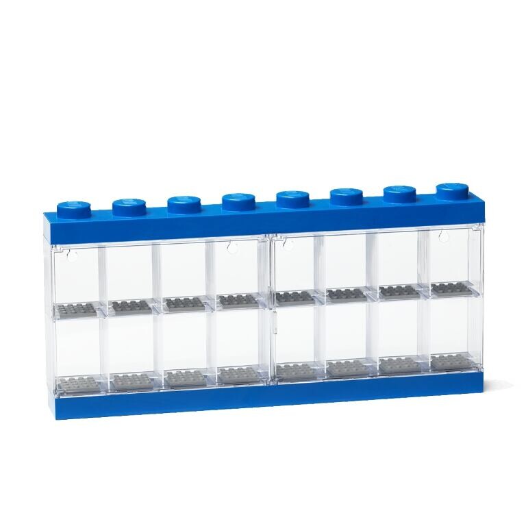 LEGO Zberateľská skrinka na 16 minifigúrok - modrá